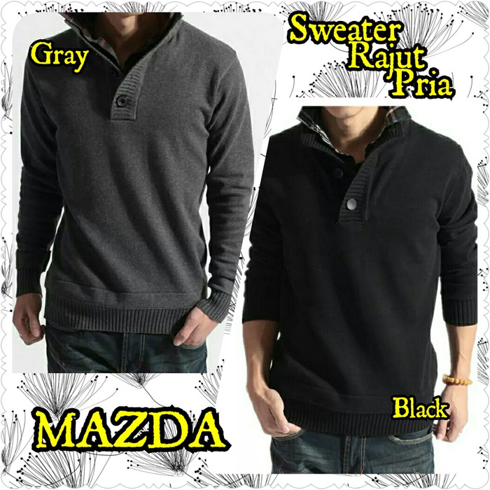 Sweater rajut pra mazda Outerwear laki laki Sweater cowok murah atasan pria murah baju luaran mura