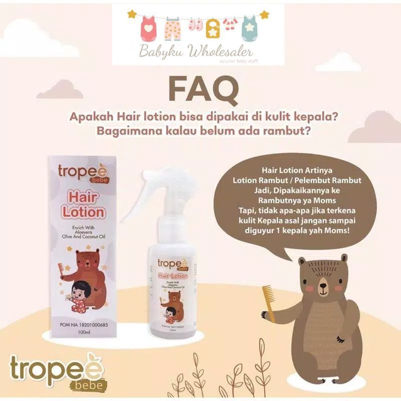 Tropee bebe hair lotion 100ml