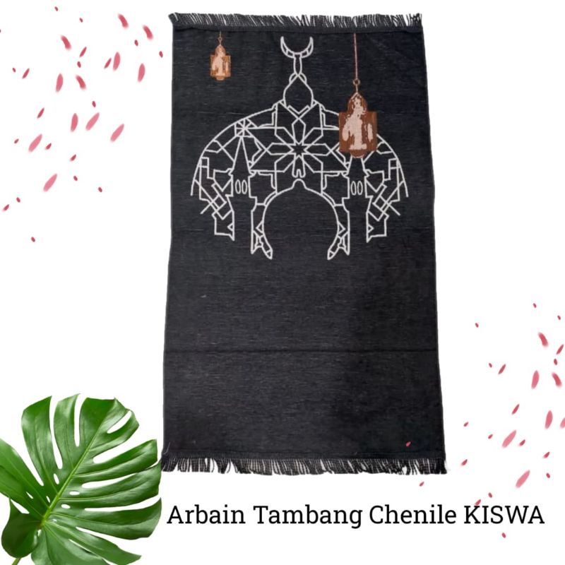 Sajadah Arbain Tambang Chenile Black Kiswa 67x110cm