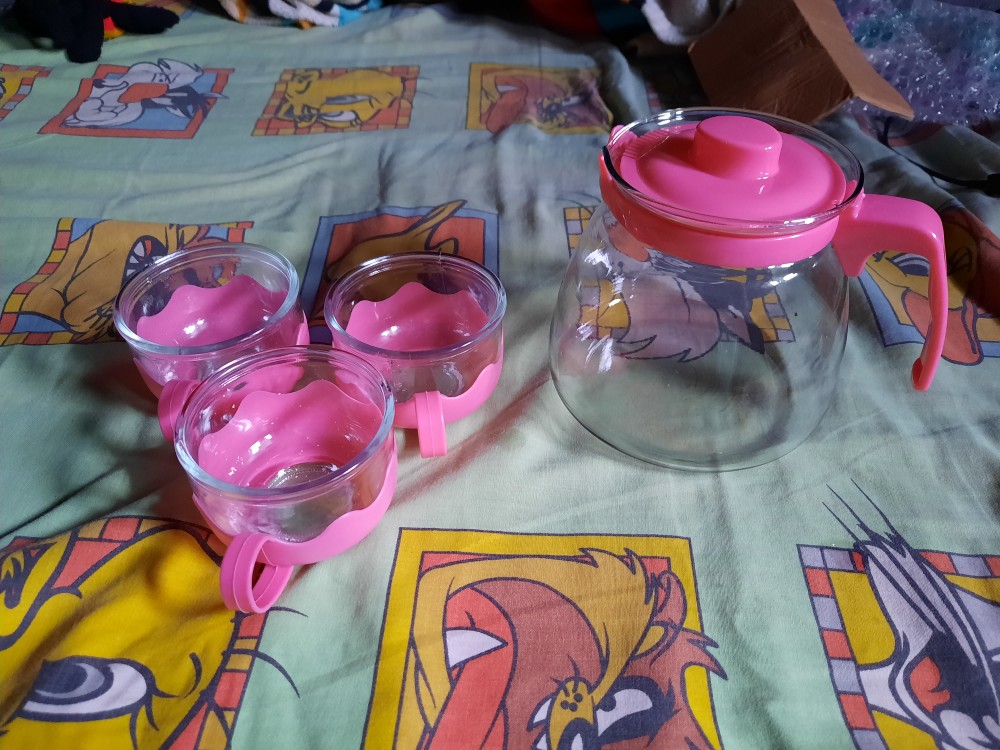 Ahb Tea Pot Set 5in1 Teko Kaca Tempat Minum Teh Teko Set Cangkir Kaca Teapot Gelas Cafe Souvenir Igd