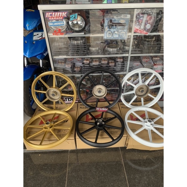 Velg VROSSI palang 8 MX tromol besar pnp fizr RX KING vega jupiter z mx old VIXION OLD mx king