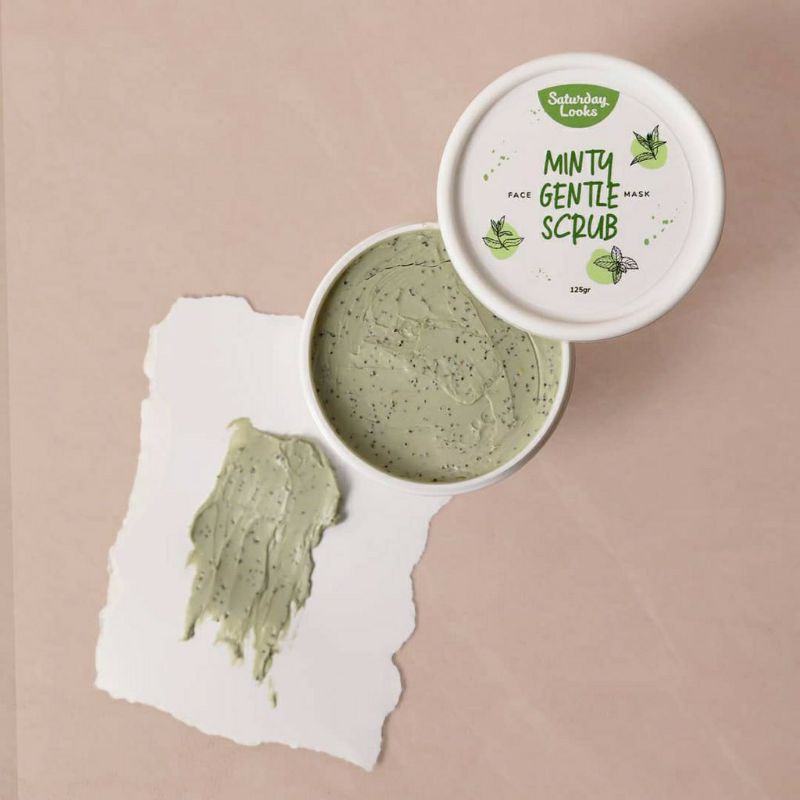 (BPOM) SATURDAY LOOKS Minty Gentle Scrub Face Mask 125gr / SATURDAY LOOKS Minty Clay Mask Face Mask