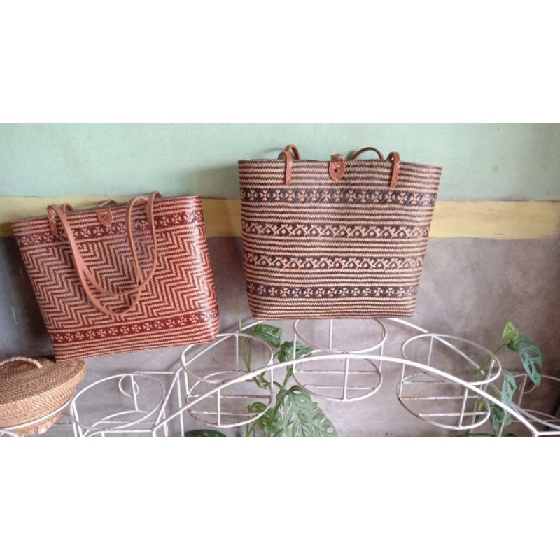 Tas anyaman bambu asli Lombok harga termurah