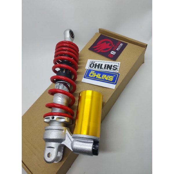 Shockbreaker Belakang Matic Beat Mio Scoopy 310MM Merah Tabung Bawah Free Stiker Olins - Shock Tabung Bawah Matic Mio Beat Scoopy