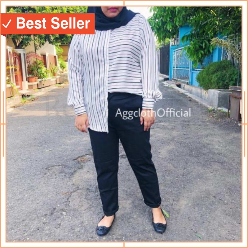 PROMO CEPAT KIRIM CELANA WANITA MODERN ORI / JUMBO BAGGY PANTS PREMIUM AMERICAN DRILL BIG SIZE