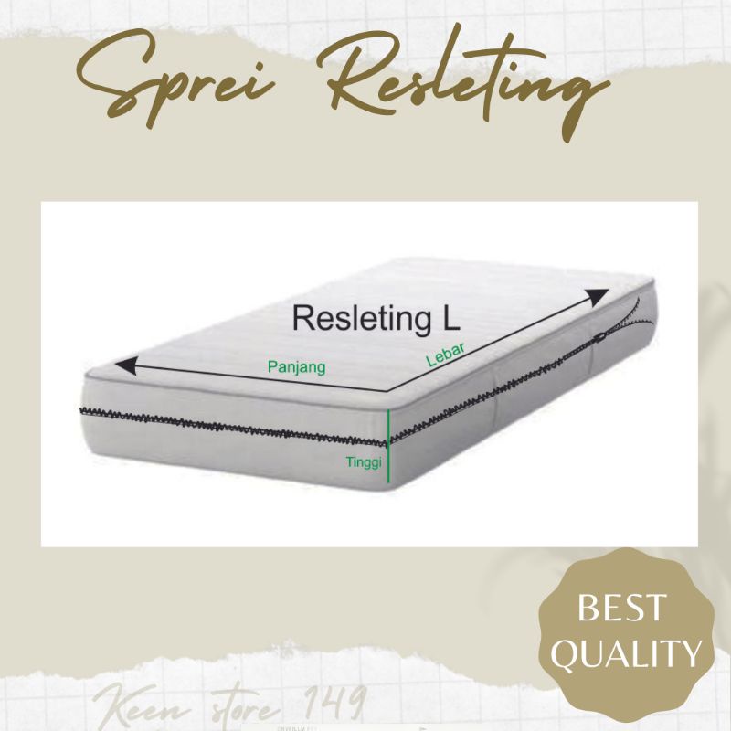 Seprai Resleting Sarung Busa 120x200 Sprei Seprei Kasur Risleting no nomer 3 Cover Bed