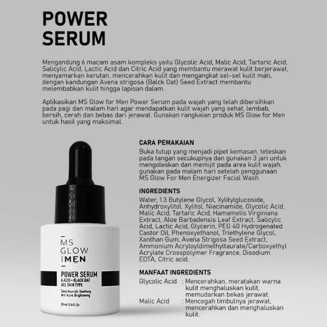 Power Serum Ms Glow Men Shopee Indonesia