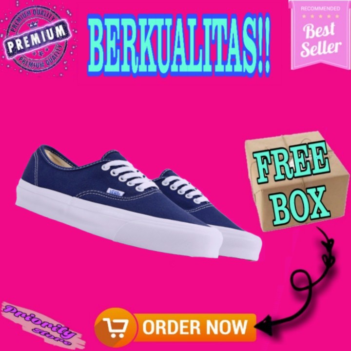 SEPATU VANS AUTHENTIC AUTENTIC NAVY BLUE BIRU DONGKER PRIA