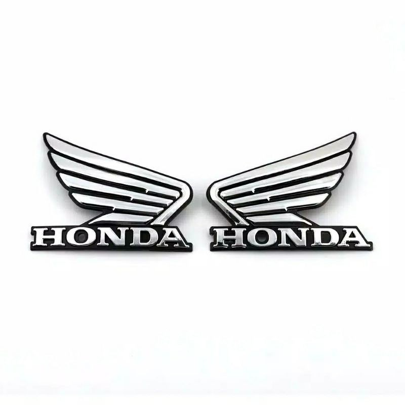 emblem 3D honda wings wing sayap honda 2 pcs kiri kanan alumunium