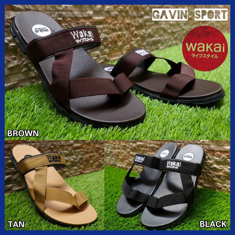 SANDAL WAKAI GUNUNG PRIA DAN WANITA UNISEX COUPLE PROMO / SENDAL DISTRO KASUAL COWOK CEWEK TERLARIS