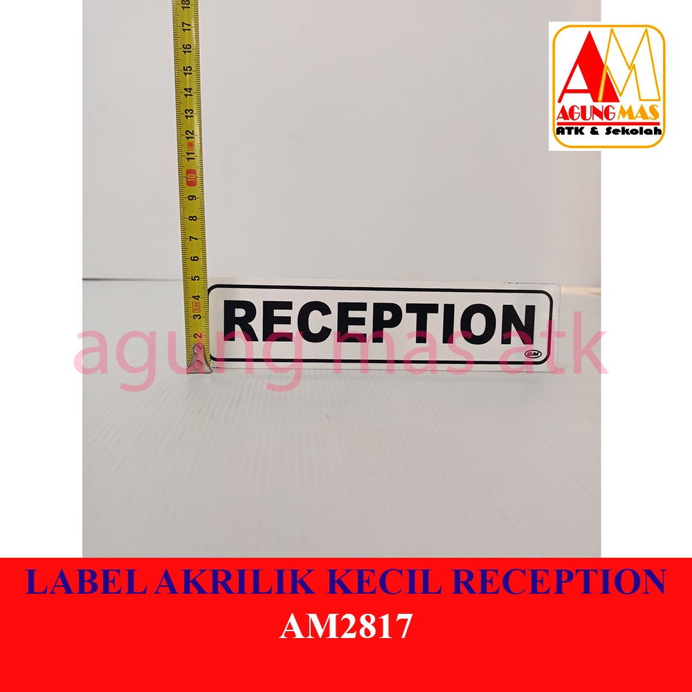 

LABEL AKRILIK KECIL RECEPTION