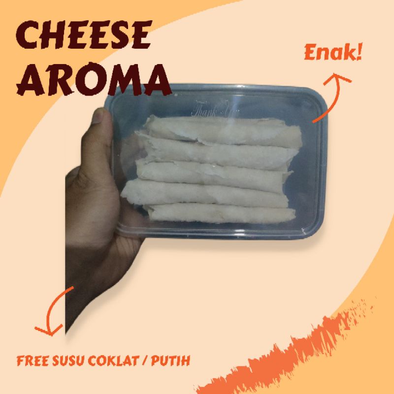 

KEJU AROMA/CHEESE AROMA isi 10pcs FREE SUSU COKLAT/PUTIH