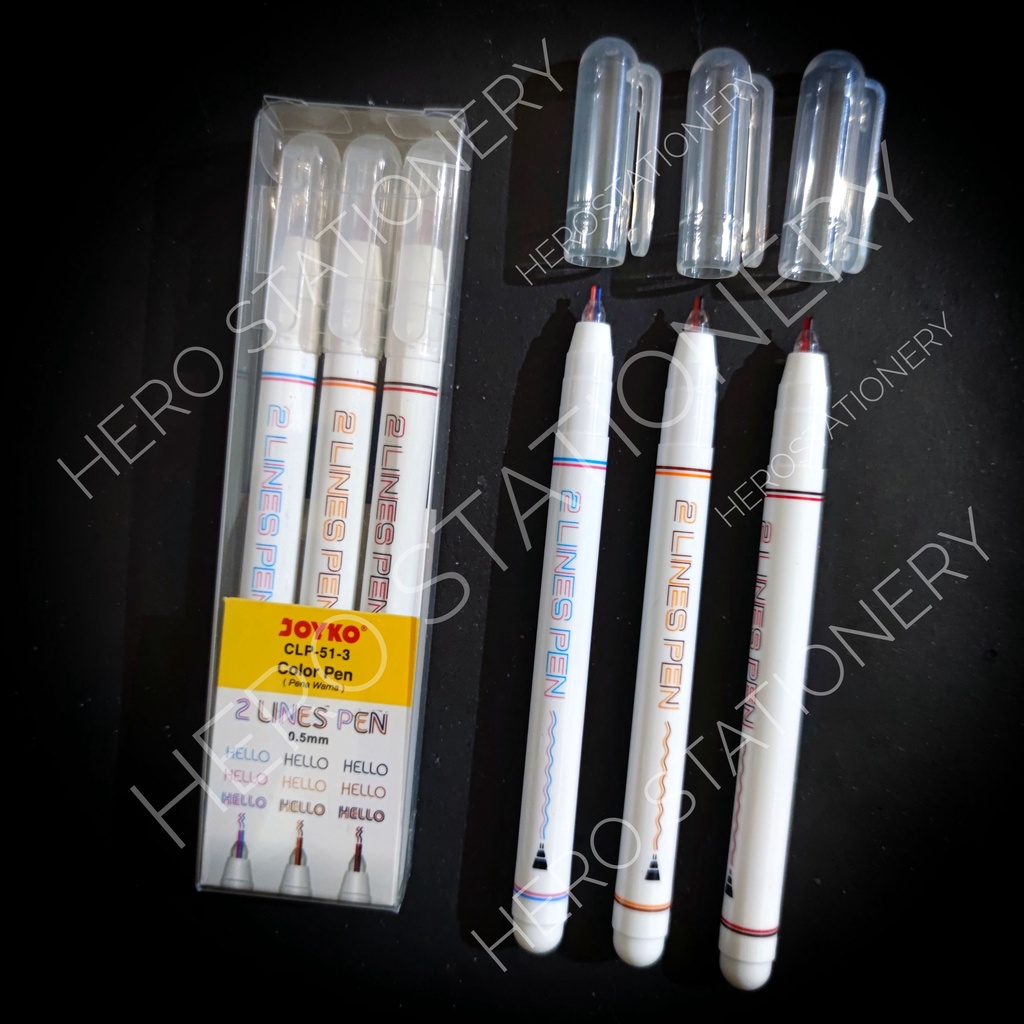 

Joyko color pen pena warna 2 lines pen 0.5 mm set CLP-51-3