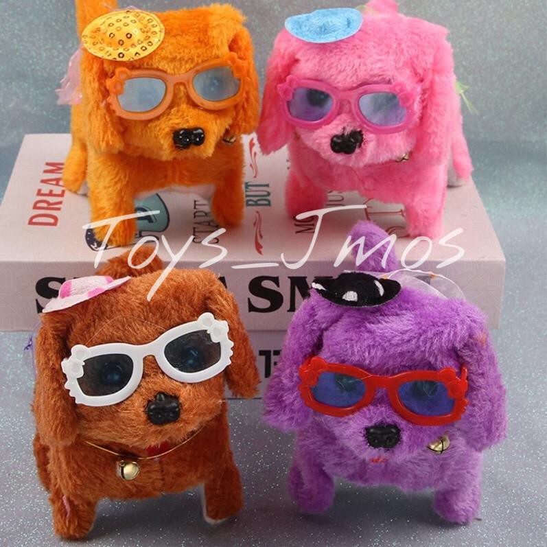 MAINAN BONEKA ANJING BISA JALAN NYALA DAN BUNYI