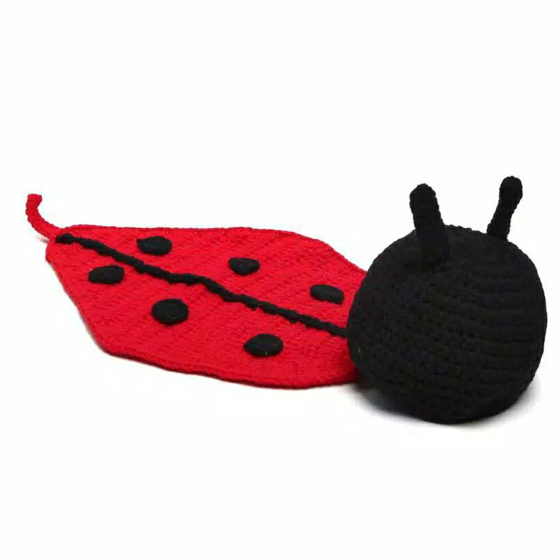 Kostum Rajut Bayi Laki-laki / Perempuan Handmade Desain Kumbang Lucu untuk Properti Fotografi