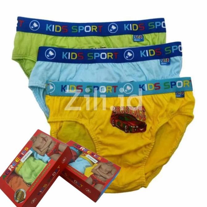 AGREE KIDS SPORT celana dalam anak laki-laki karet luar (isi 3) TERGOKIL