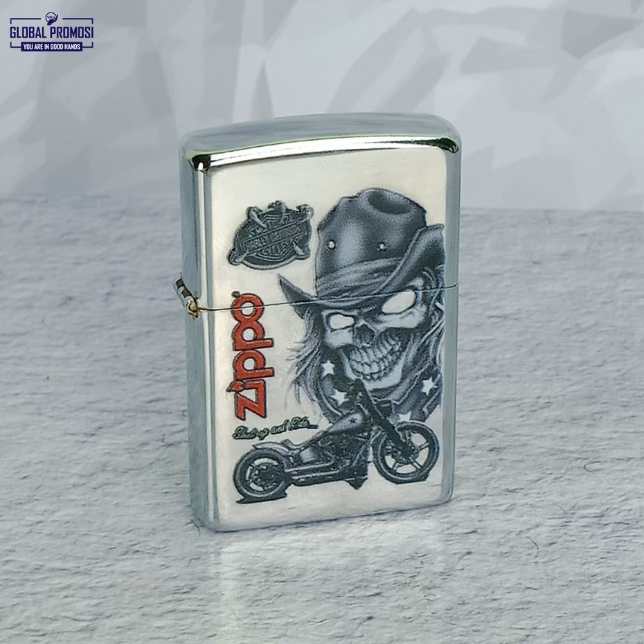 Zippo Custom Print UV Cetak Full Warna Gradasi Design Bebas Promosi/Souvenir