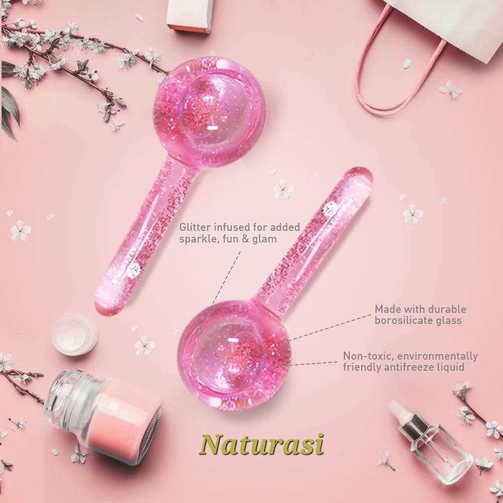 Ice Globes Roller  Glitter  Beauty Crystal Ball  Alat Pencerah Wajah dan merapatkan pori-pori wajah