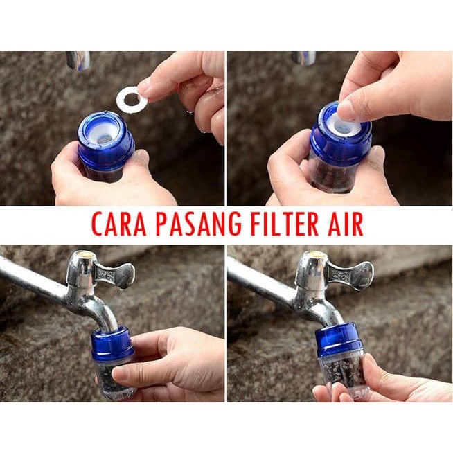 Filter Keran / Saringan Kran Air Ukuran Mini / Penyaring Air Minum PAM Sumur Keran Rumah