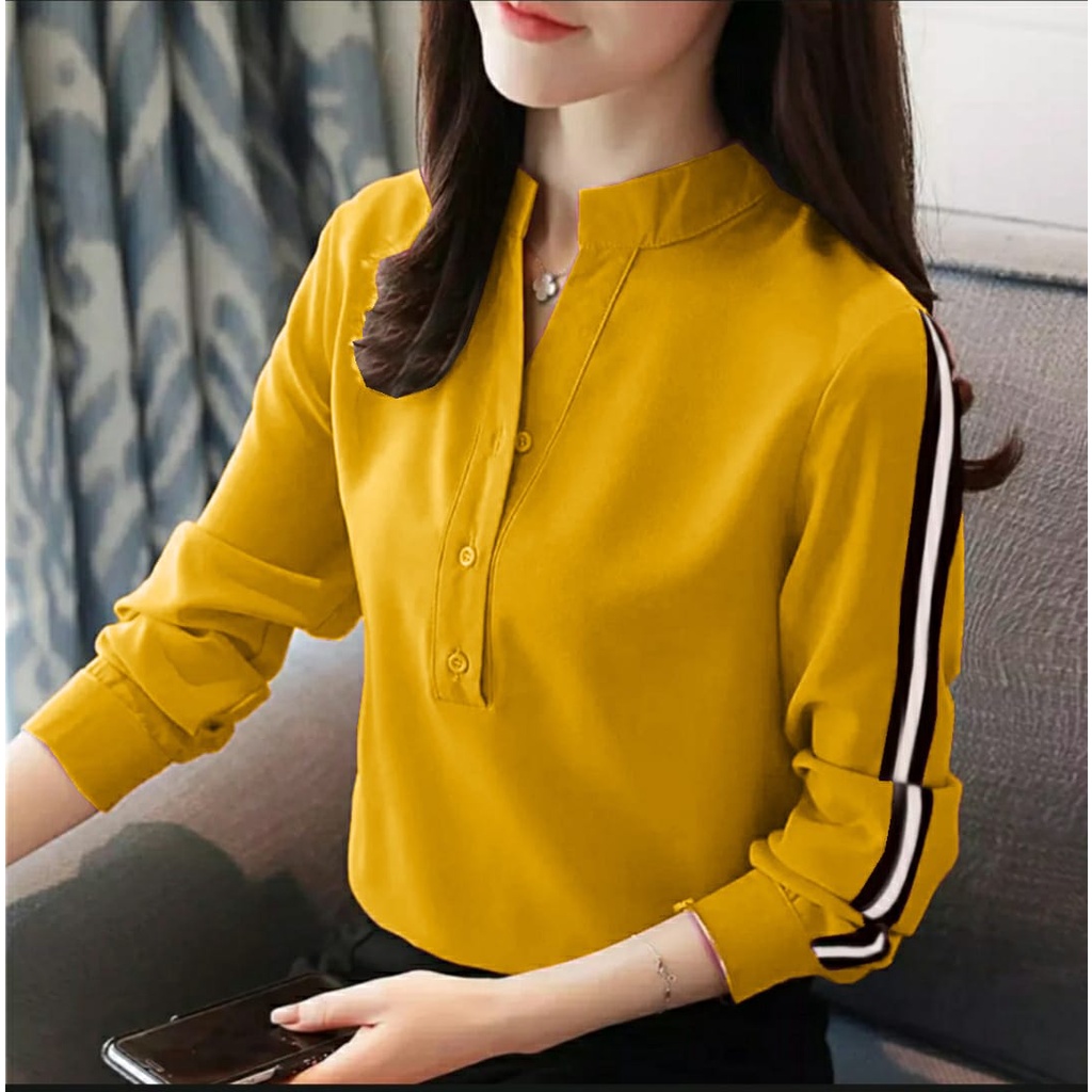 FWG - BLOUSE ELVIS / BLOUSE WANITA / ATASAN WANITA / BLOUSE KOREA STYLE / PAKAIAN WANITA BARU / BLUS