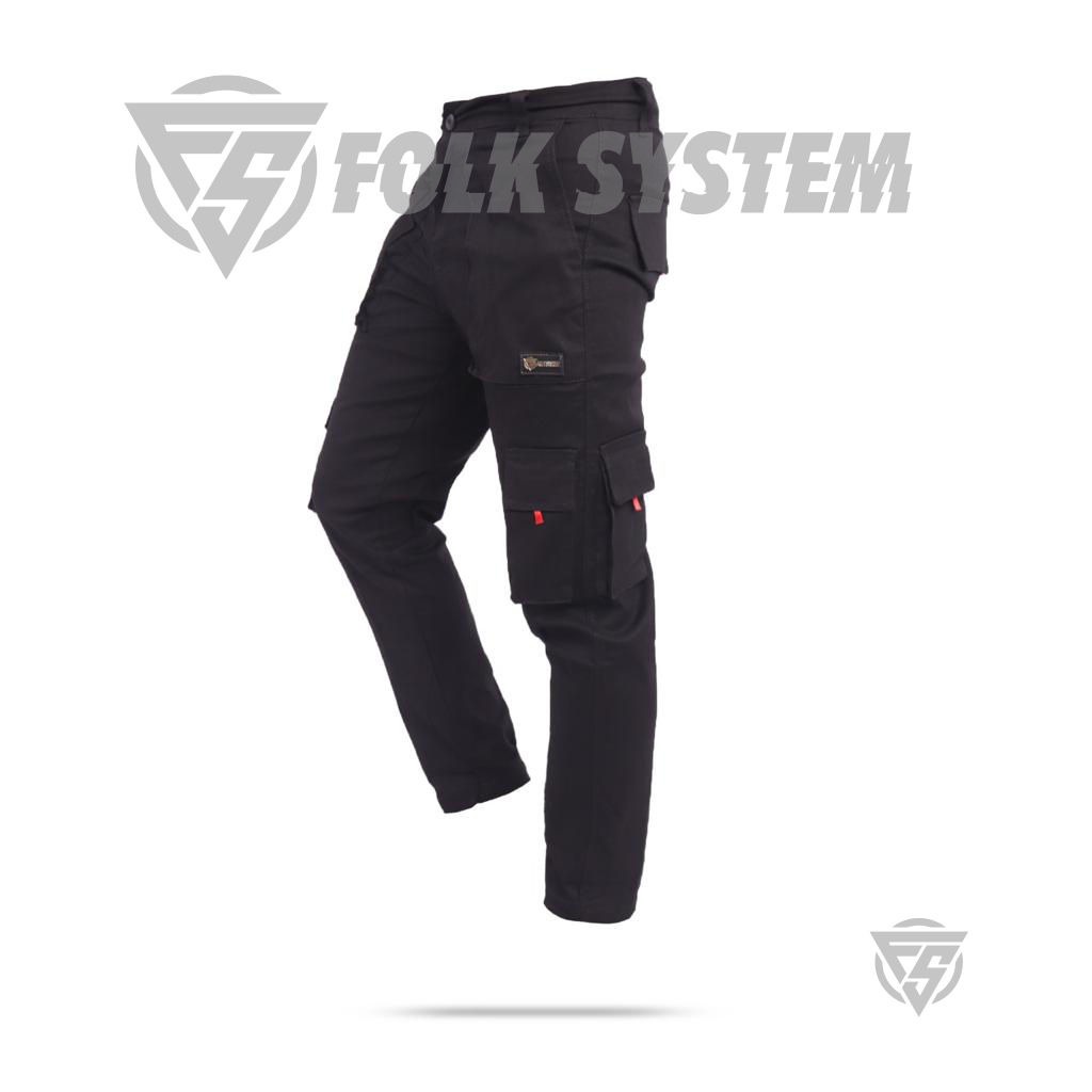 Celana pria chino cargo original folksystem