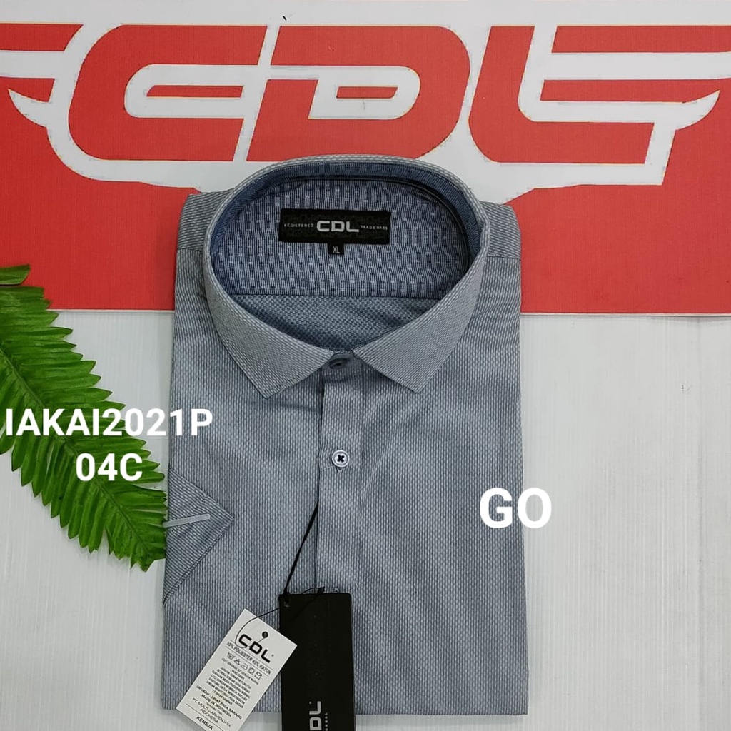 gof CDL (CARDINAL) KEMEJA FORMAL MOTIF SLIMFIT Pakaian Pria Atasan Kemeja Hem Lengan Pendek Original