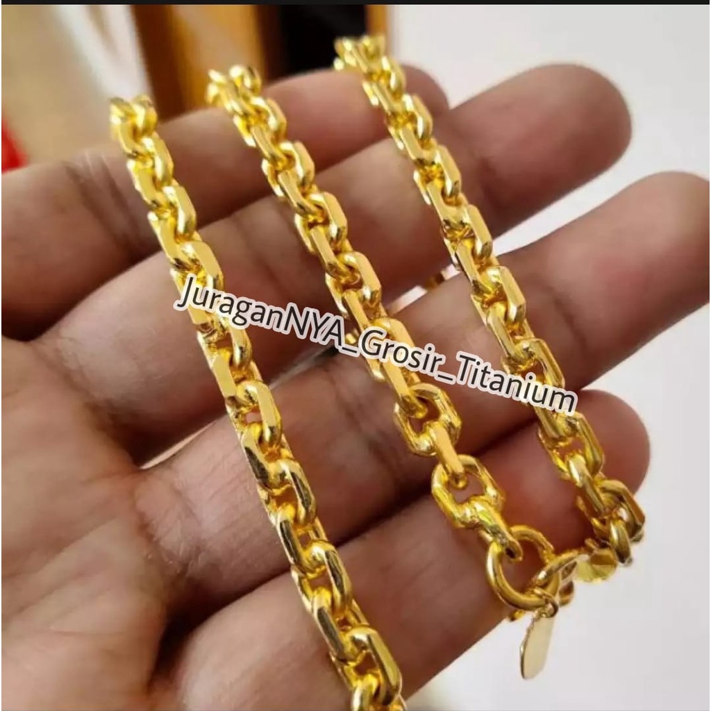 TITANIUM GELANG RANTAI MEDAN GT021 EMAS HONGKONG ANTI KARAT &amp; ANTI LUNTUR