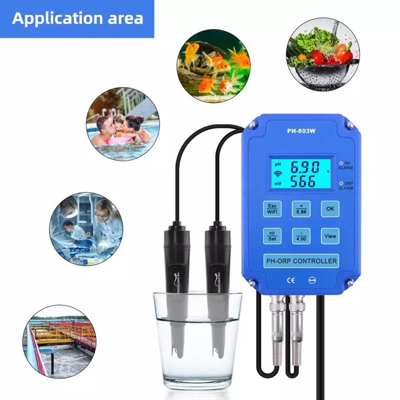 PH-803W Wifi Connection pH/ORP Redox Meter 2in1 Controller Monitor