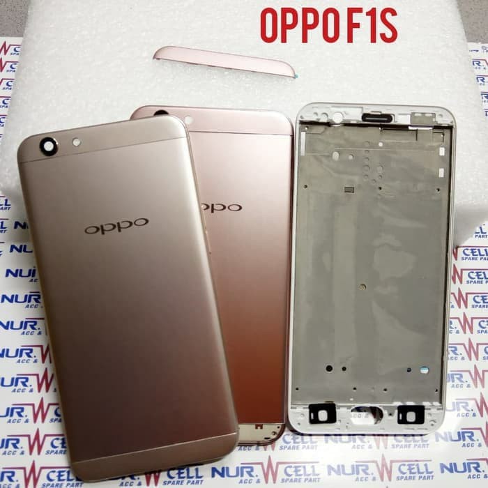 TUTUP BELAKANG  PLUS FRAME LCD ORI OPPO F1S CASING BACKDOOR Fullset OPPO F1S