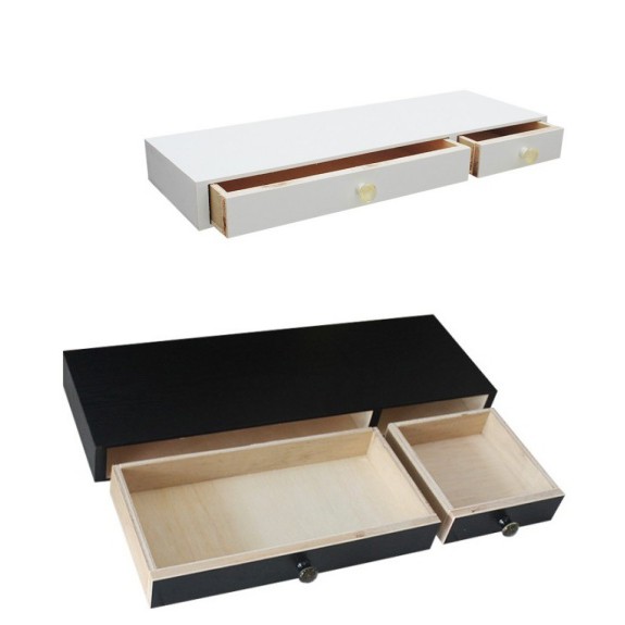 Rak dinding ambalan/meja rias gantung minimalis murah/meja rias laci tempel dinding 2 Pintu