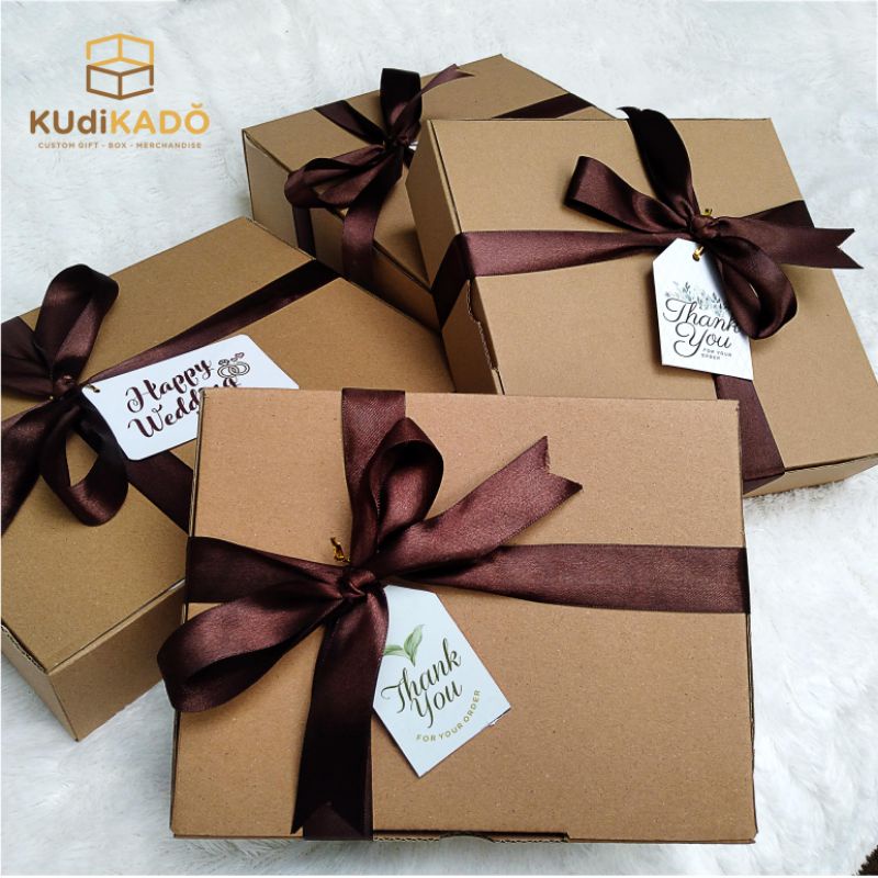 

Box Hampers Paket Tali Pita / Satin Premium Packaging aesthethic / Kado Hadiah MIN 2pcs