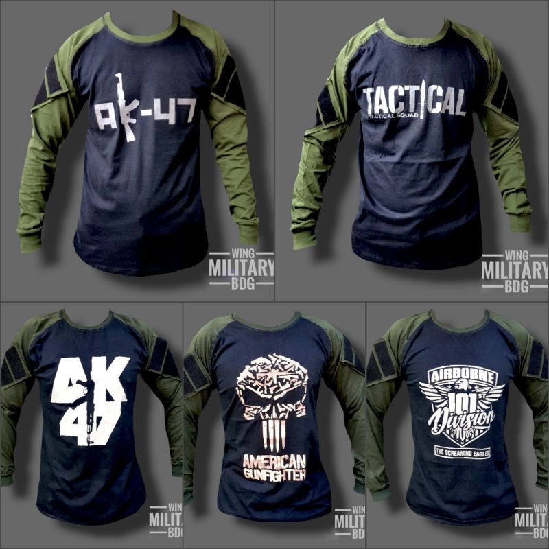 KAOS TACTICAL VELCRO TSHIRT PREMIUM/ KAOS LAPANGAN PACTH/ TSHIRT OUTDOOR ARMY MILITARY/COSTUM TSHIRT