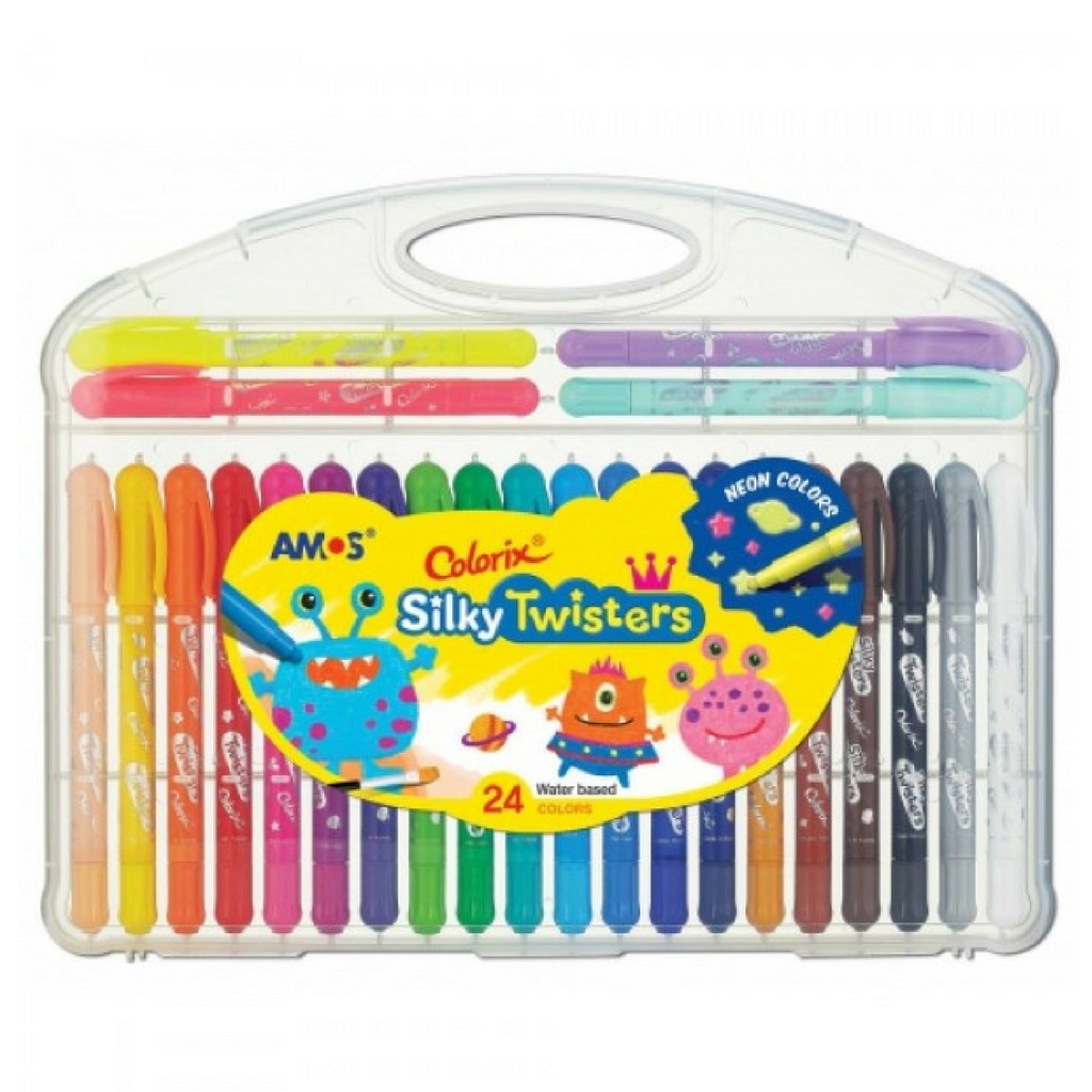 

New Product - Pensil warna (3 in 1) Amos Colorix Silky Twisters 24 color (Water Base) - CST24