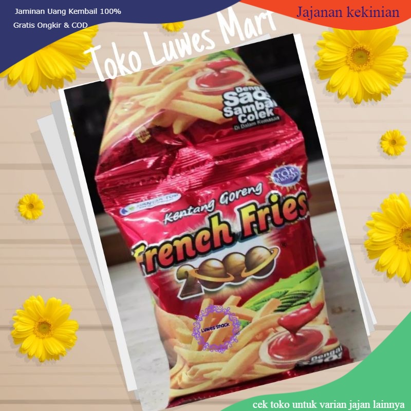 

Siantar top-French Fries 2000isi 5pcs- ciki jadul-snack jadul-jajanan jadul-makanan ringan