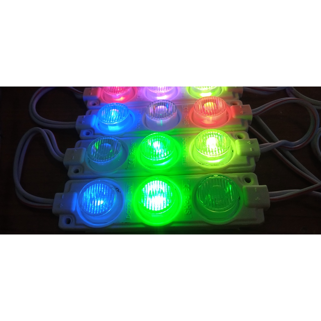 Lampu LED 3 Mata Jumbo RGB (Red Green Blue) 12V / 24V