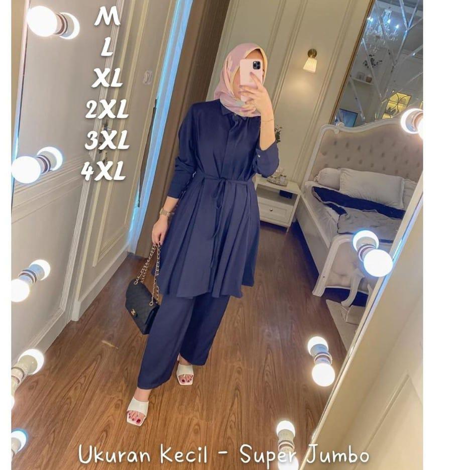 PROMO Aurelia Set Bahan Katun Rayon / Baju Setelan JUMBO Baju Wanita 2020 Setelan BIG SIZE ✄➟ Rea