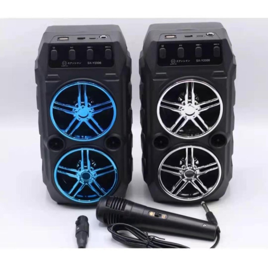 speaker bluetooth Fj 529 DW speaker karaoke usb bt aux tf free mix