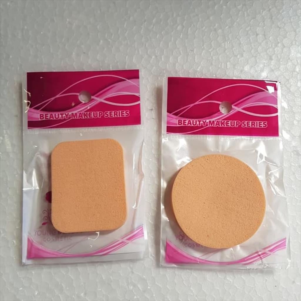 YA 843. Spon bedak foundation beauty sponge puff powder make up spons kotak bundar