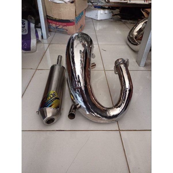 KNALPOT UDANG TRAIL NINJA 2 TAK RX KING RX Z MODEL YZ SILENCER STAINLESS