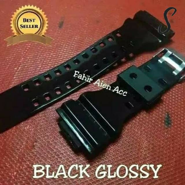 STRAP TALI JAM CASIO G-SHOCK GA110 GA-110 GA120 GA-120 HITAM GLOSSY