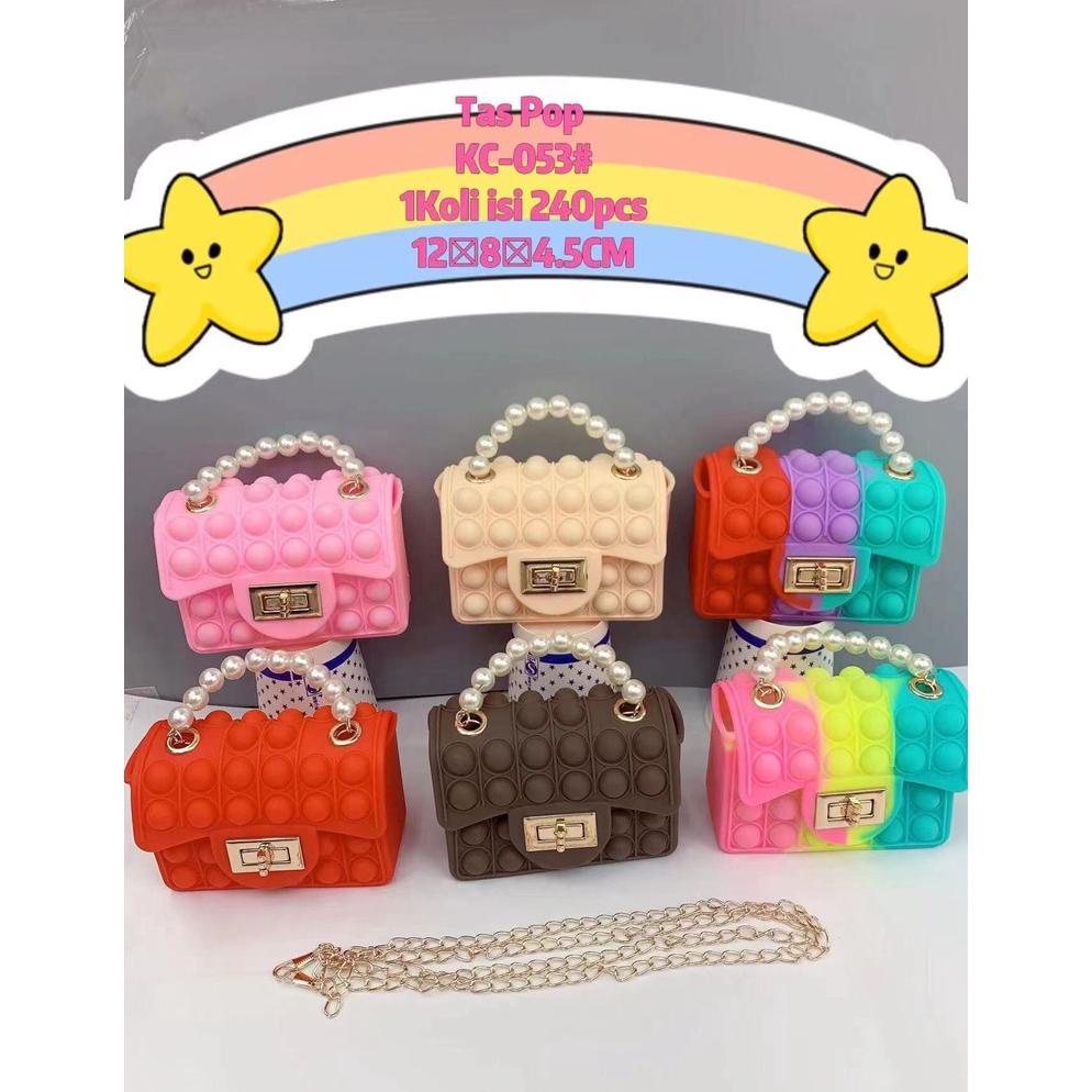 Tas Pop It Unicorn Kuda Poni Pelangi Donat Tas Pop It Bisa Di Mainkan Tas Selempang Import