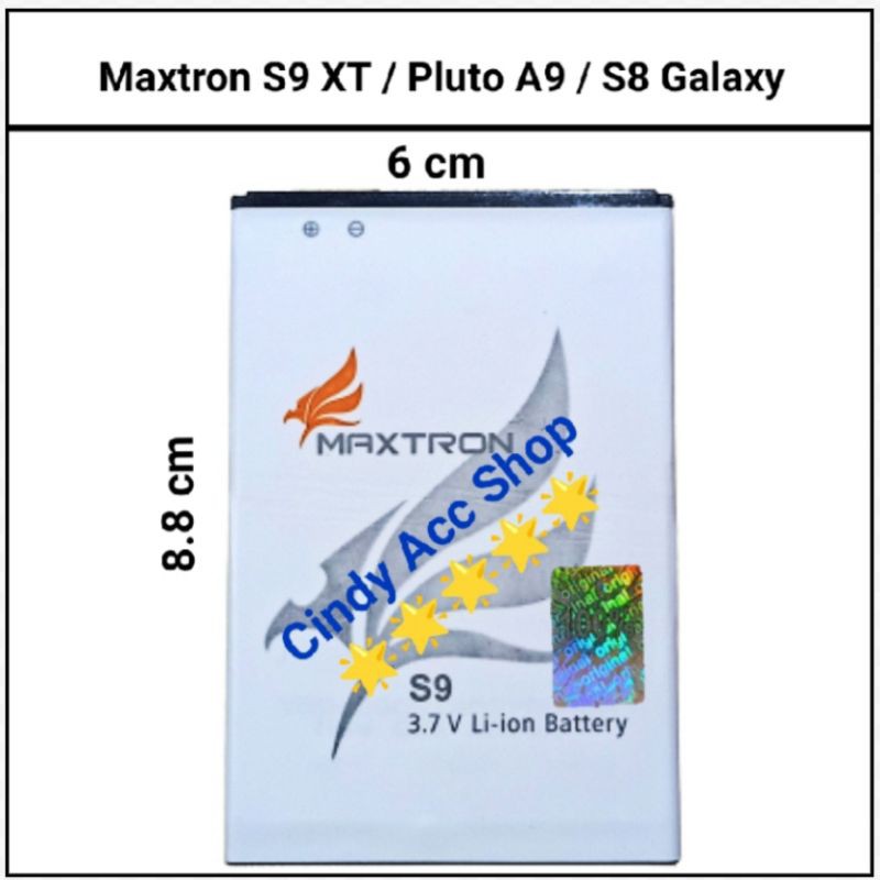 Baterai Maxtron Pluto A9 Maxtron S9 XT Maxtron S8 Galaxy Batre Original Battery