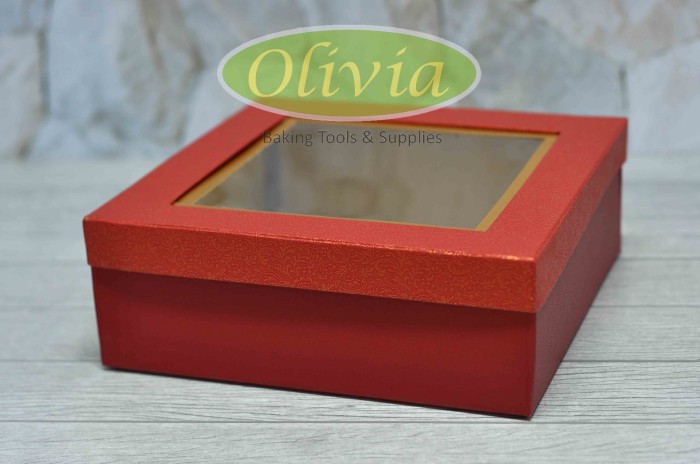 Dus Kue Bolu - Marble Merah