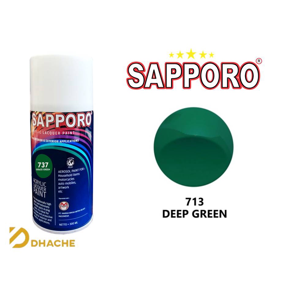 SAPPORO SPRAY SOLID 713 DEEP GREEN 300 ML