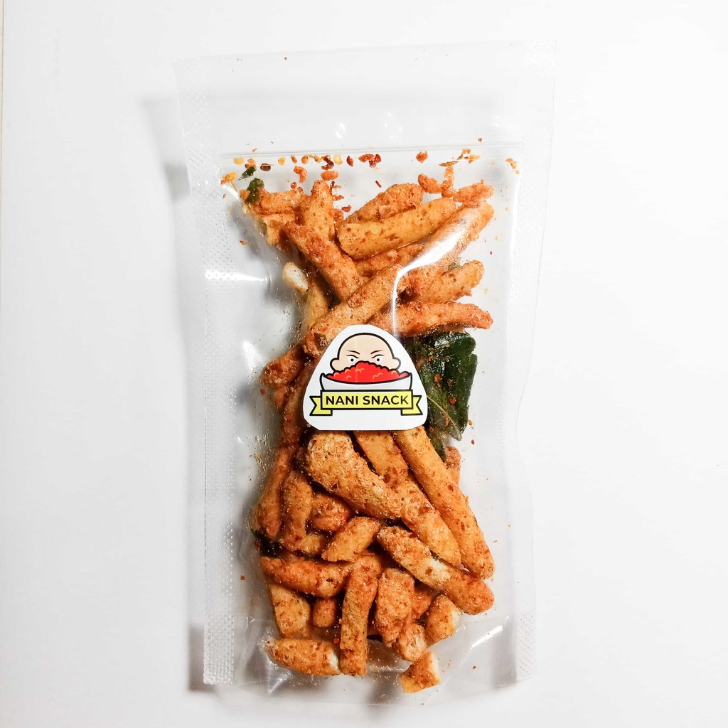 

Nani Basreng (Bakso Goreng) Stick Pedas Standing Pouch 50 gr