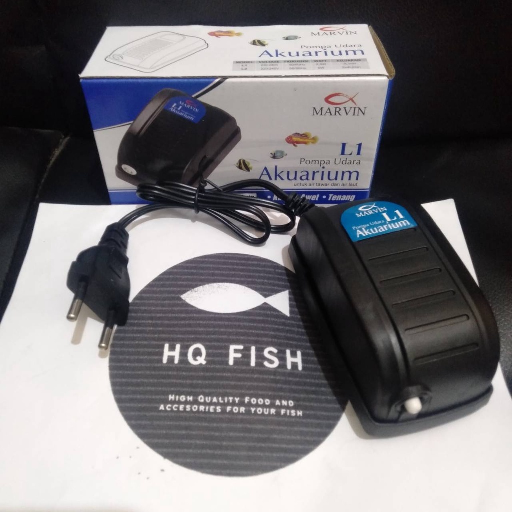 L1 MARVIN AIRPUMP 2.5 WATT AERATOR 1 LUBANG AERATOR AQUARIUM