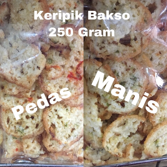 

Keripik Bakso Manis dan pedas Gurih 250 gr