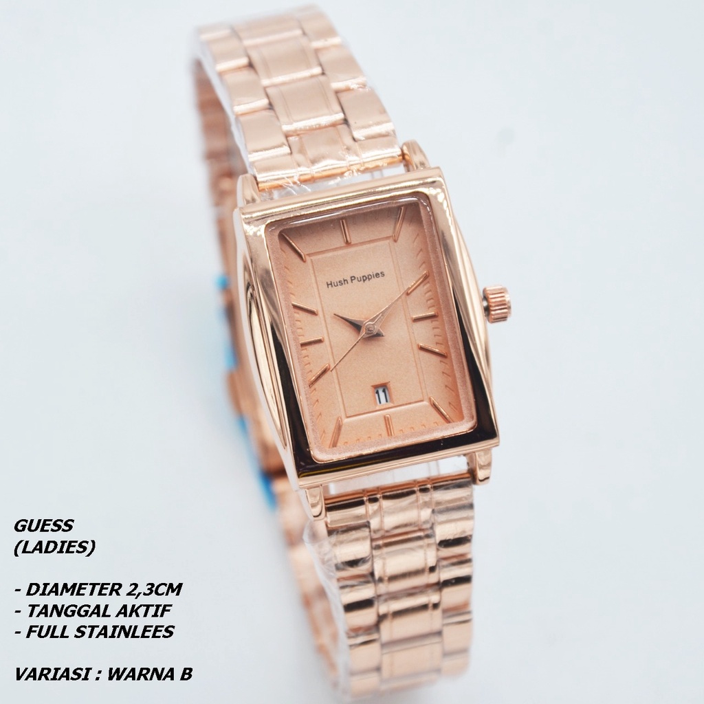 JAM TANGAN WANITA GUESS RANTAI BODY SEGI TANGGAL AKTIF