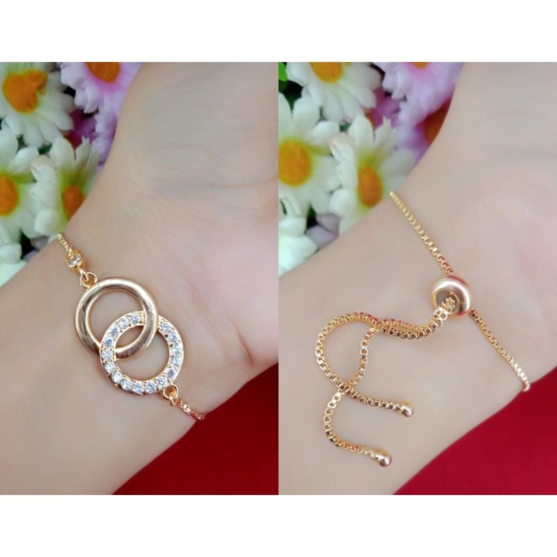 gelang emas muda gelang tangan model serut emas muda/emas kadar rendah 18k
