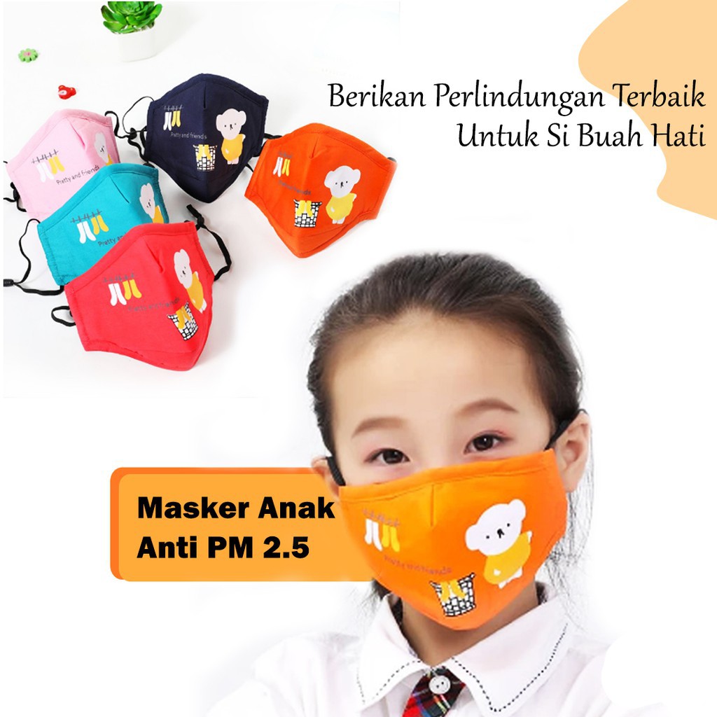 Gambar Kartun Masker : Masker Kain Anak Anak Karakter Lucu Masker Anak